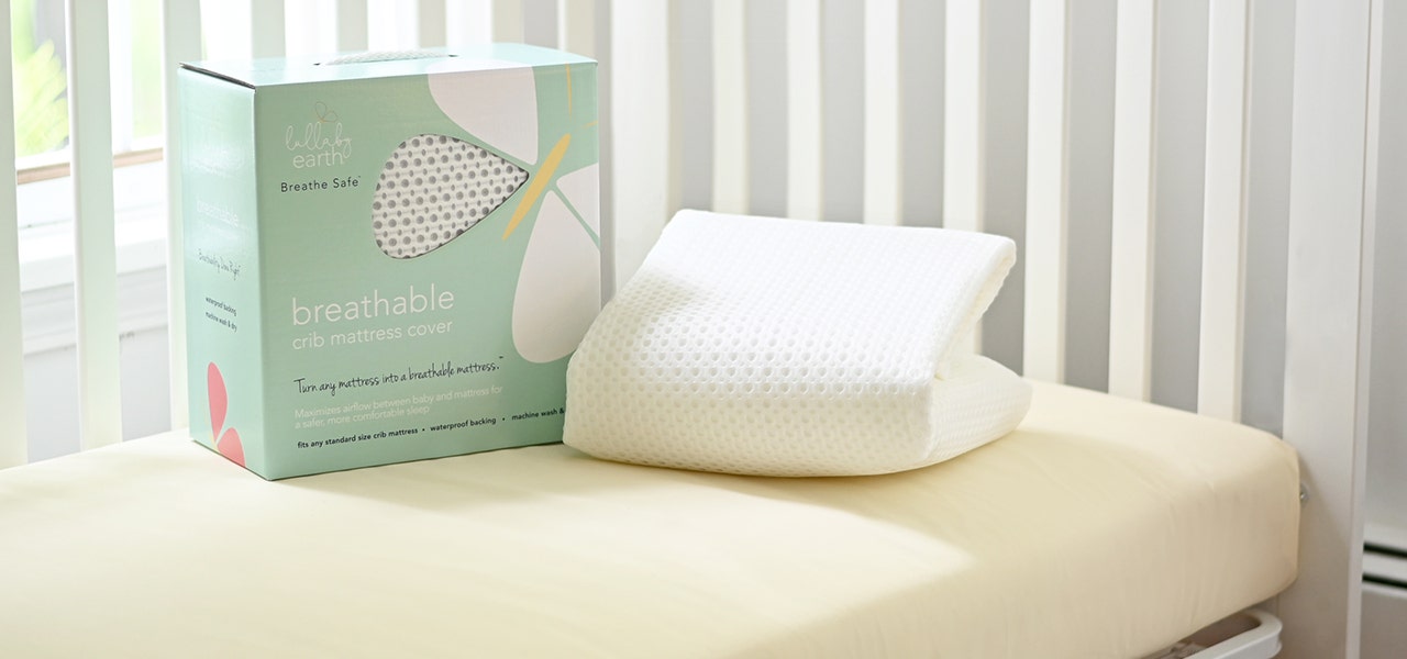 Lullaby Earth certified non-toxic crib mattress and breathable cover